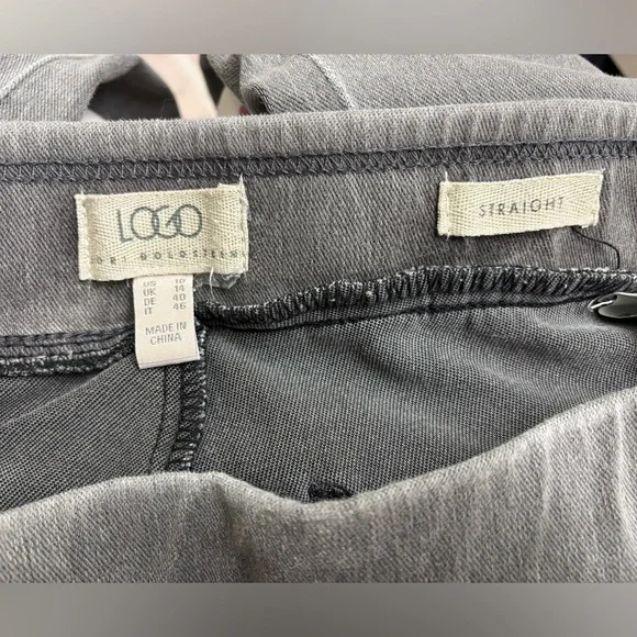 LOGO shadow patch pull-on jeans - Picture 4 of 16